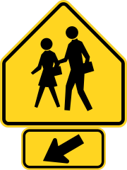 Crosswalk Left Sticker