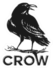 Crow Logo Illustration Vintage Style Sticker