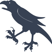 Crow With Big Feet Sticker