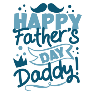 Crown And Mustache Father Sticker