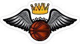 Crown and Wings Basketball Sticker