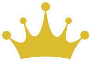 Crown Icon Vector Sticker