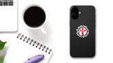 Crown of Thorns and Cross Jesus Sticker on a Phone (New) example