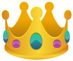 Crown with Blue and Purple Gems Sticker