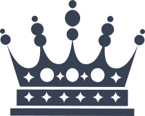 Crown With Diamond And Circle Jewels Sticker