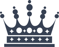 Crown With Diamond And Circle Jewels Sticker