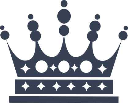 Crown With Diamond And Circle Jewels Sticker