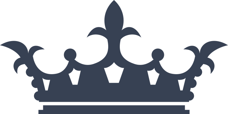 Crown With Fleur De Lis Tips Sticker