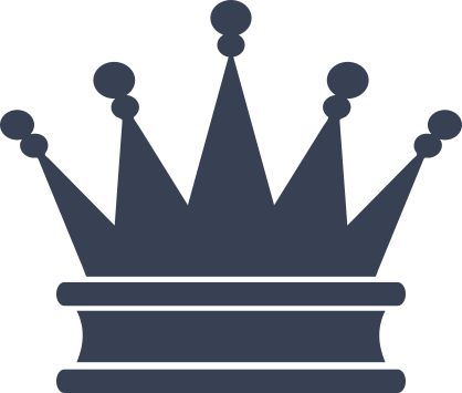 Crown With Two Dots On Tips Sticker