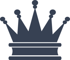 Crown With Two Dots On Tips Sticker