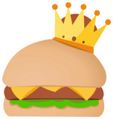 Crowned Burger Sticker