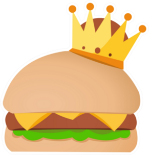 Crowned Burger Sticker