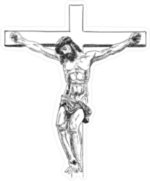 Crucified Jesus Christ Sticker