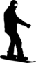 Cruising Snowboarder Silhouette Sticker