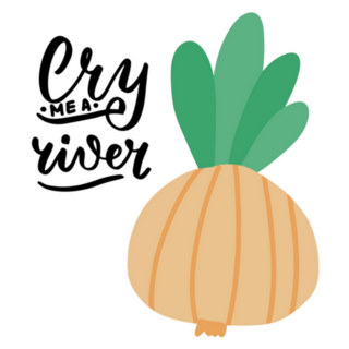 Cry Me A River Funny Onion Vegetarian Sticker
