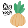 Cry Me A River Funny Onion Vegetarian Sticker