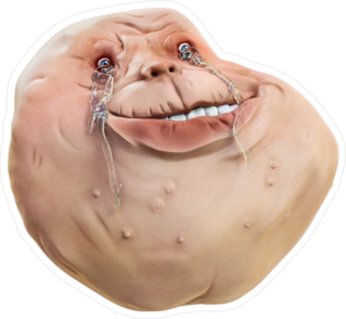 Crying Forever Alone 3D Meme Sticker