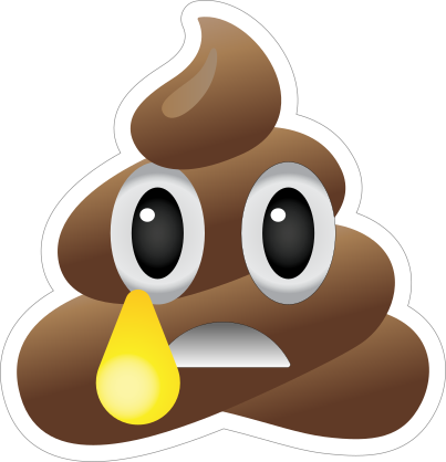 Crying Poop Emoji Sticker