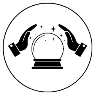 Crystal Ball Icon Fortune Teller Symbol Sticker