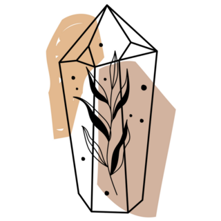 Crystal Boho Illustration Sticker