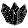 Crystal Line Art Celestial Sticker