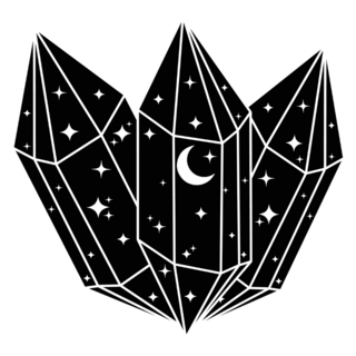 Crystal Line Art Celestial Sticker