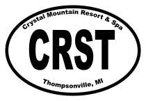 Crystal Mountain Resort & Spa Oval Sticker