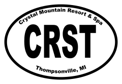 Crystal Mountain Resort & Spa Oval Sticker