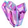 Crystal Multicolor Stones Illustration Sticker