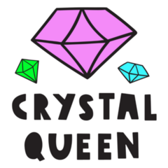 Crystal Queen Handwritten Sticker