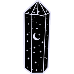 Crystal Star Line Art Sticker