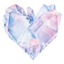 Crystals In The Shape Of Heart Sticker