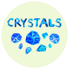 Crystals Of Blue Color Sticker