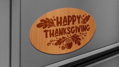 CS Engraved Wood Magnets Gallery Image 2