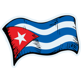 Cuba Comic Flag Sticker