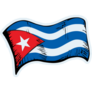 Cuba Comic Flag Sticker