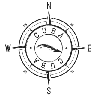 Cuba Compass Sticker