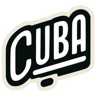 Cuba Country Font Sticker 