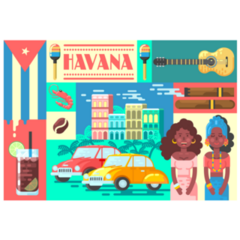 Cuba Cute Travel Sticker
