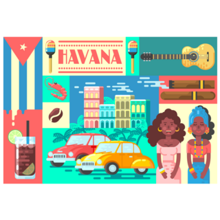 Cuba Cute Travel Sticker