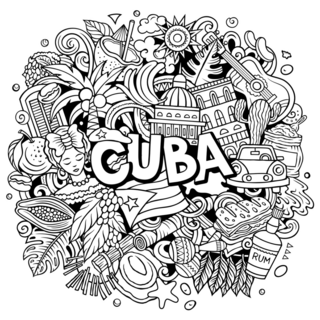 Cuba Doodles Sticker 