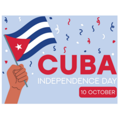 Cuba Independence Day Sticker