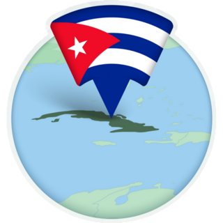 Cuba Map Marker Sticker