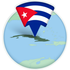 Cuba Map Marker Sticker