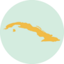 Cuba Orange Map Sticker