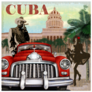 Cuba Retro Poster Sticker