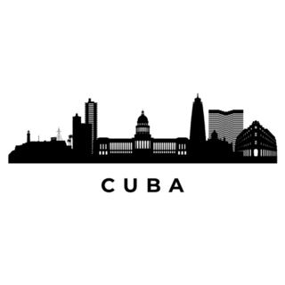 Cuba Skyline Sticker