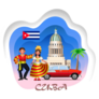 Cuba Tourist Sticker