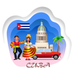 Cuba Tourist Sticker