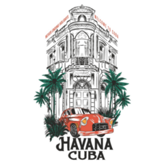 Cuba Typography Sticker
